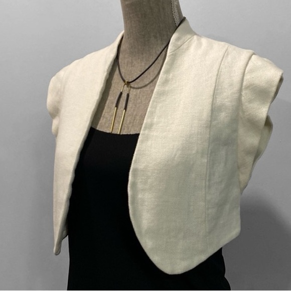 Aritzia Wilfred Linen Sleeveless Bolero top Size 4 - Picture 1 of 13